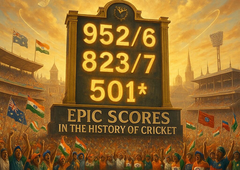 Epic scores in the history of cricket