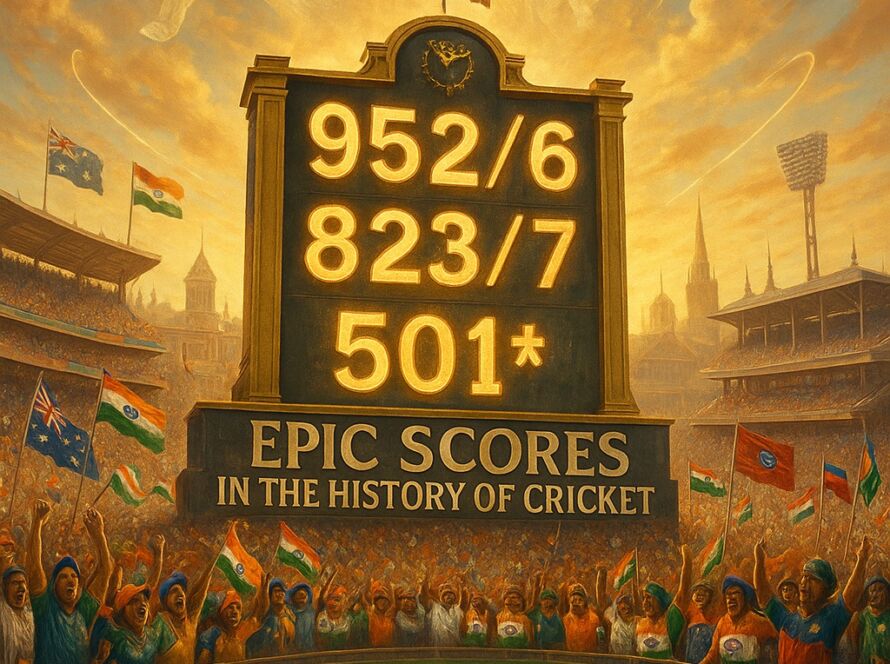 Epic scores in the history of cricket