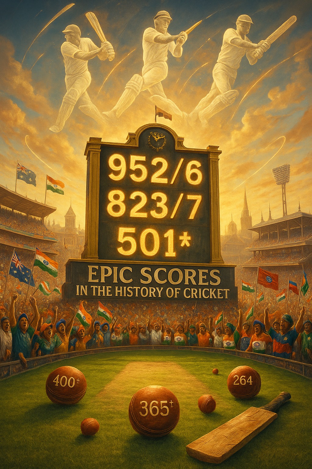 Epic scores in the history of cricket