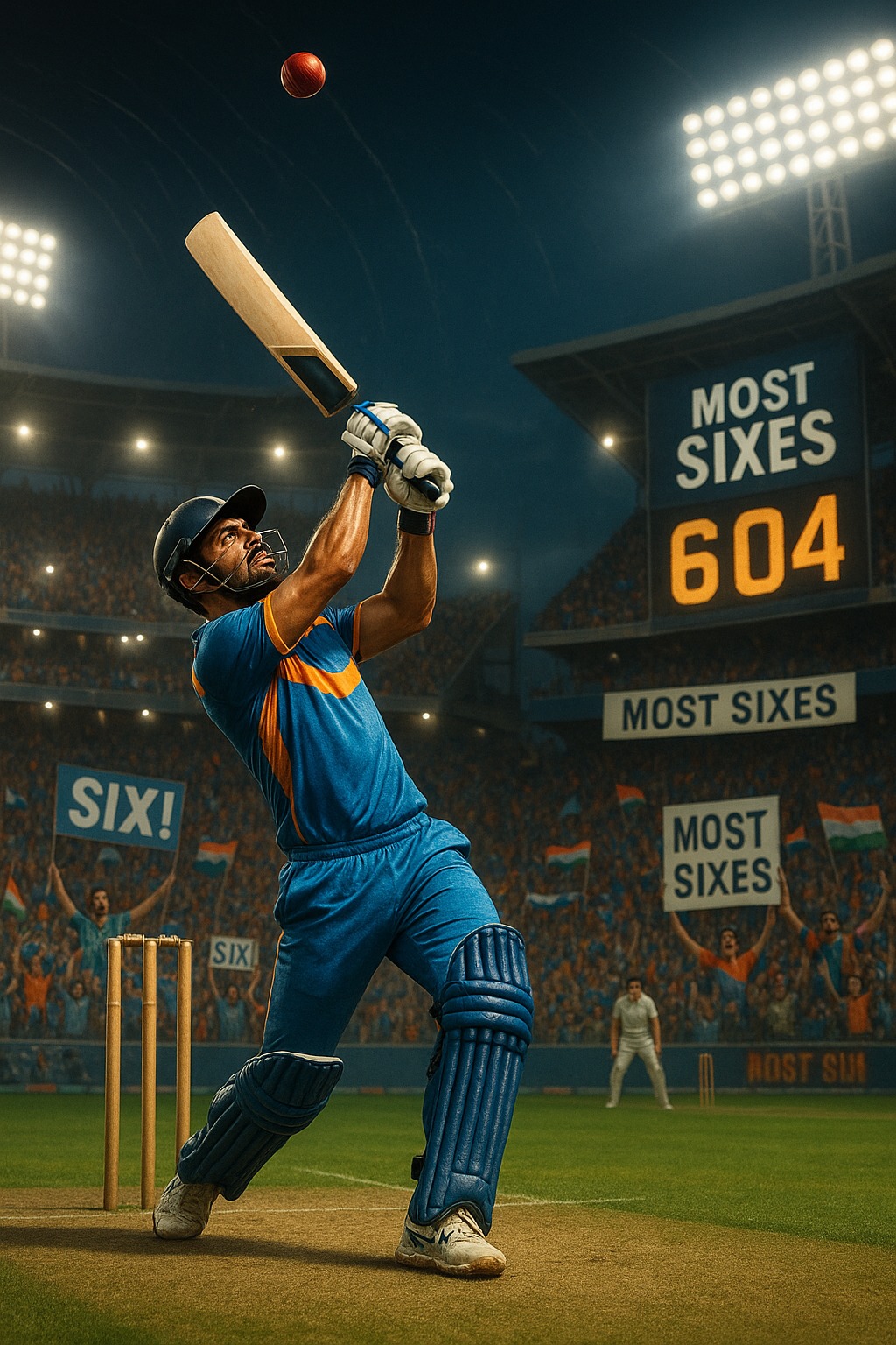 “Most Sixes” in international cricket
